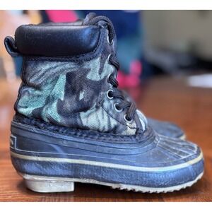Game‎ Winner Kids Camo Duck Boots Thermolite Insulated Waterproof Size 10